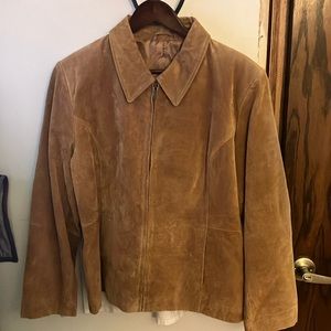 Like new suede jacket, XL size. Tan in color, no defects or flaws. Vintage